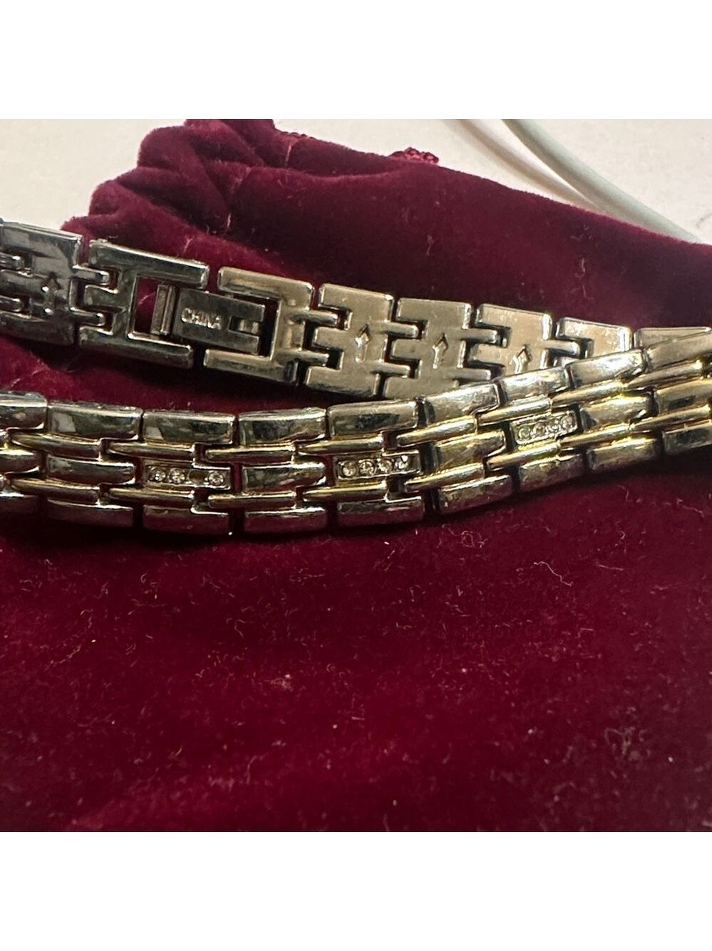 Comete Gioielli Italy Link Bracelet w/ CZ Stones